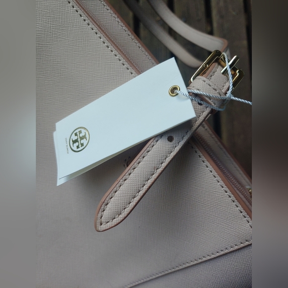 Tory Burch York Saffiano Leather Tote light oak purse - Picture 9 of 16